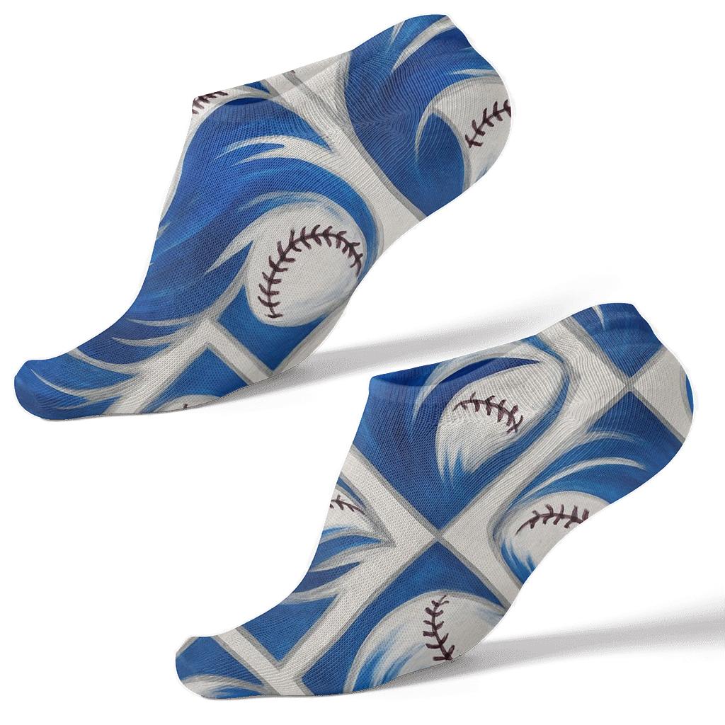 Blue Jays Wing Seam Tessellation custom ankle socks