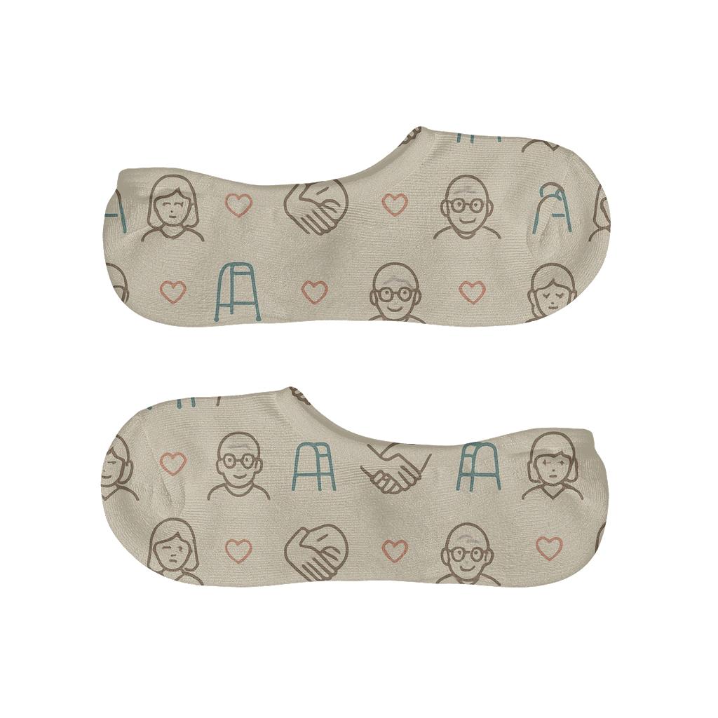 Minimal Care Icons With Elderly Care Worker Rhythm Bands trendy no-show sock styles