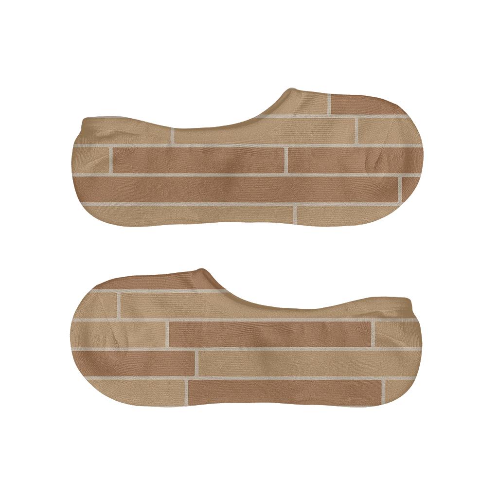 Slim Brick Offset Lines trendy no-show sock styles