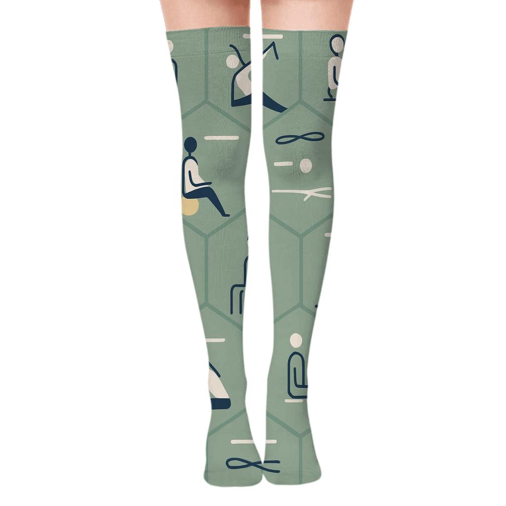 Posture Correction Tessellation for a Physical therapist Over-the-Knee Socks