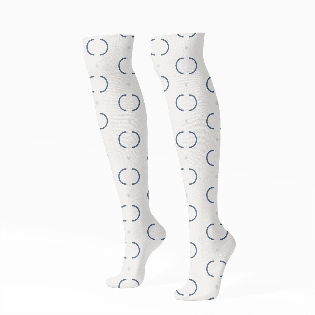 Micro Arc Parcel unique graphic knee-high socks