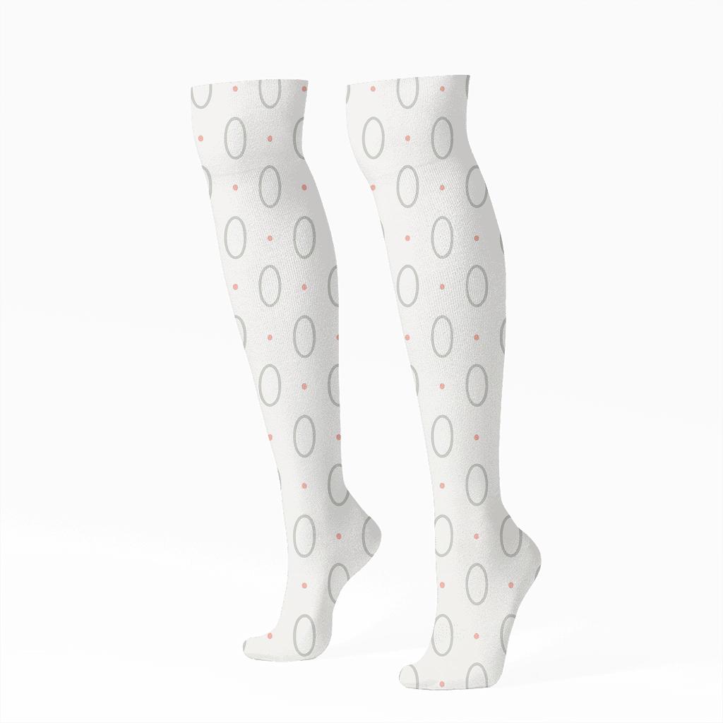 Cell Loop Scattergrid unique graphic knee-high socks
