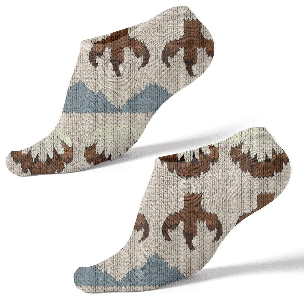 Talon Knitwork Eagle Pattern Bands trendy patterned ankle socks