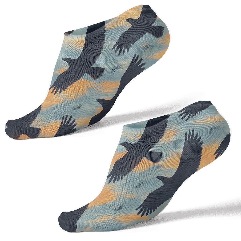Sky Study With Eagle Silhouette Tessellation personalized ankle socks