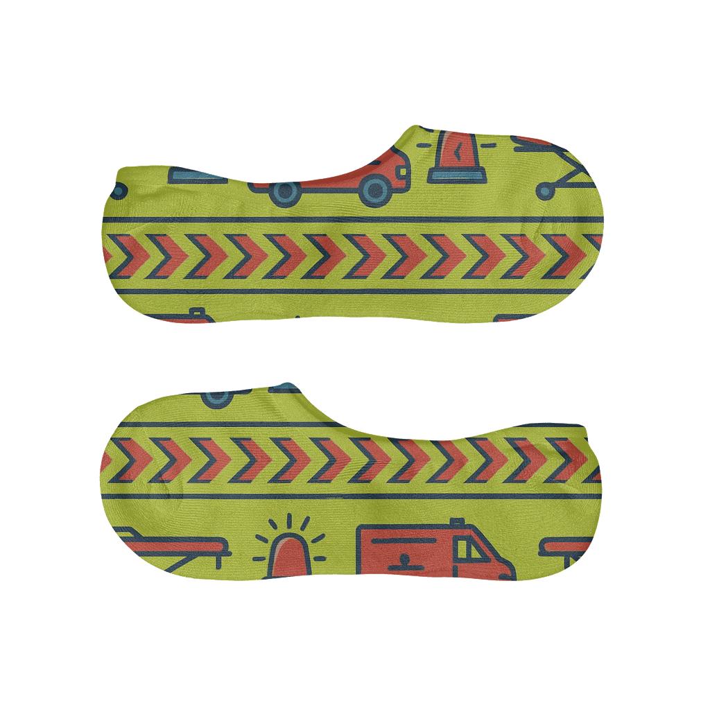 Ambulance Stripe Bands, Paramedic Edition trendy no-show sock styles