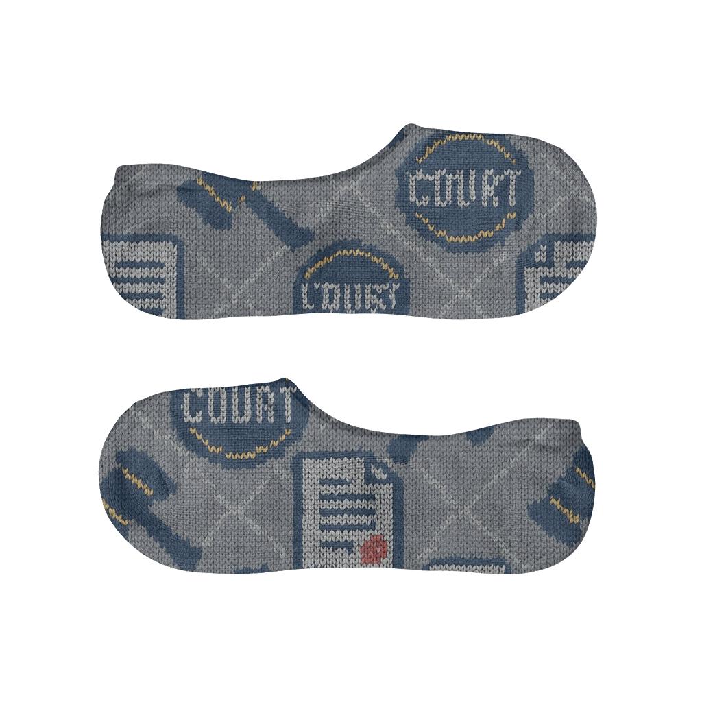 Gavel Lattice For The Court Clerk soft cotton no-show socks