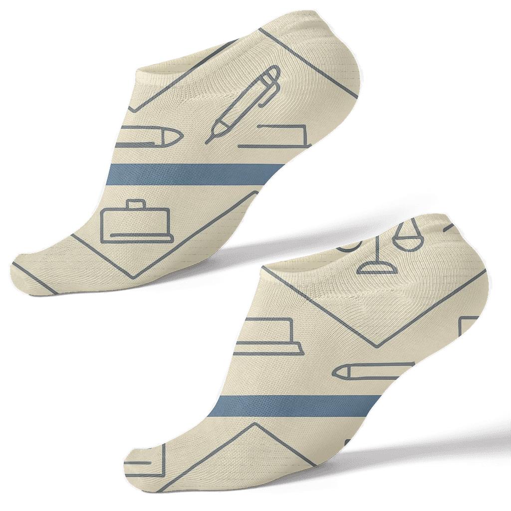 Court Clerk Chevron Docket Bands premium sports ankle socks