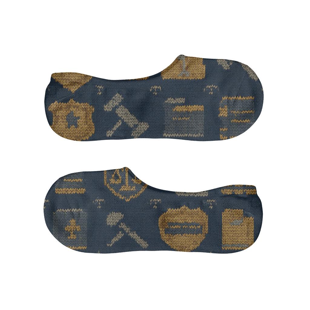 Civic Crest Tiles For The Probation Officer anti-slip no-show socks