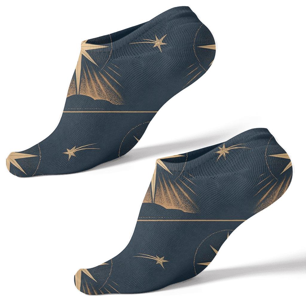 Guiding Horizon Repeat With Star Of Bethlehem unique graphic ankle socks