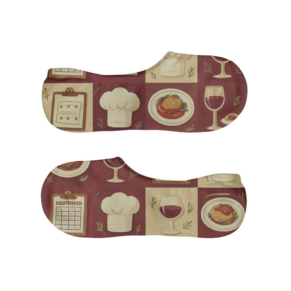 Restaurant Manager Clipboard Collage Tiles comfortable low-cut socks