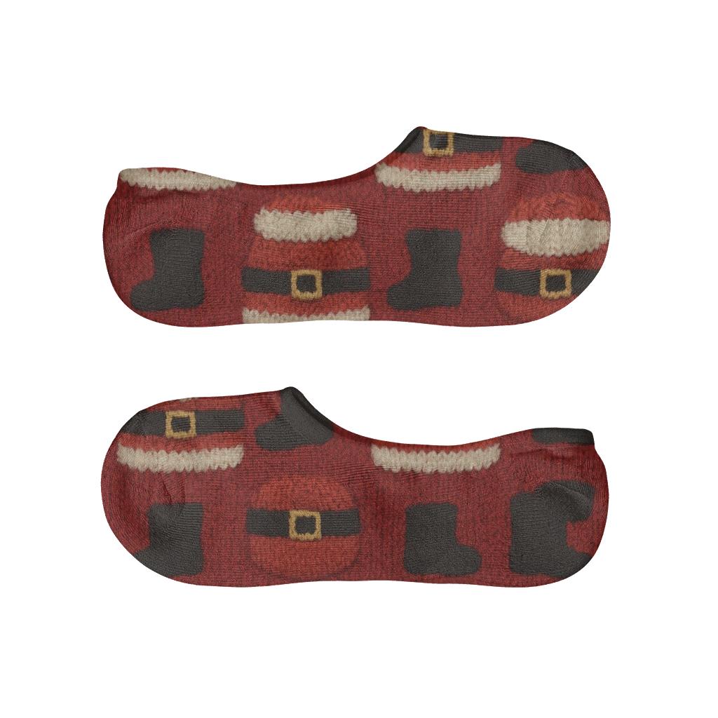 Santa Knitted Suit Tessellation personalized invisible socks