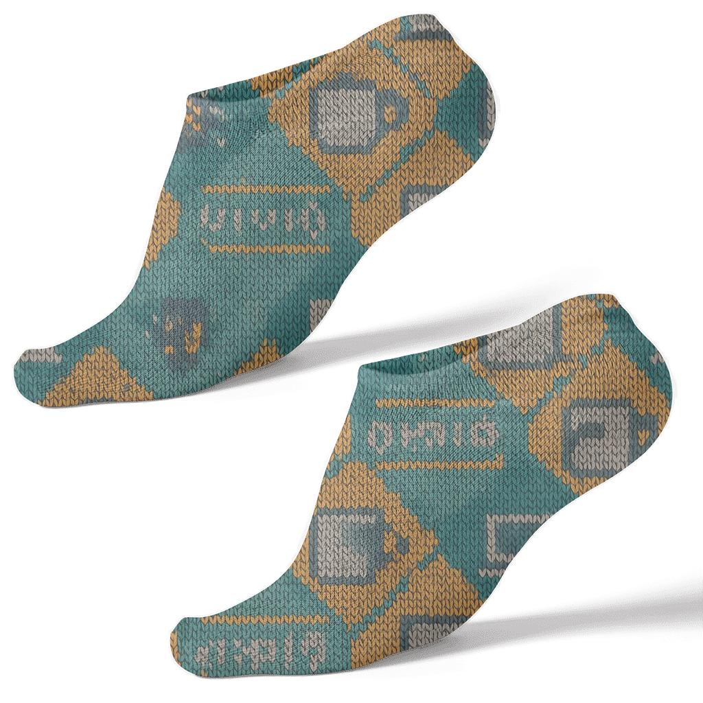 Software Developer Knitted Debug Patchwork designer print ankle socks