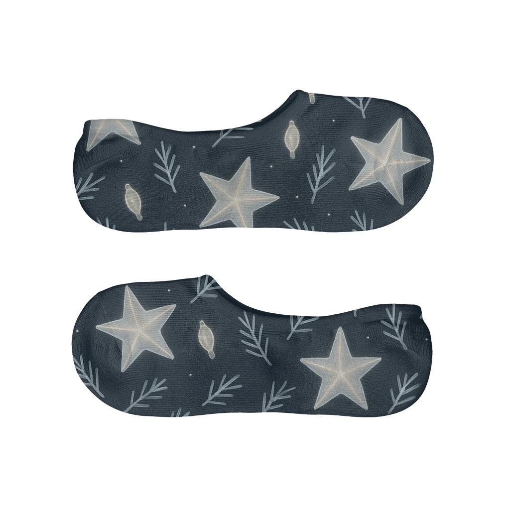 Midnight Blue Christmas Star Topper Scatter comfortable invisible socks