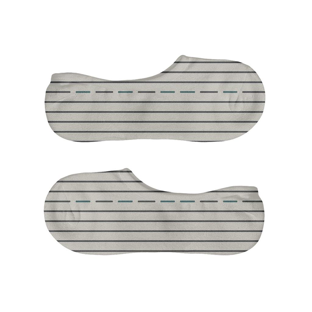 Pulse Stripe Interleave custom no-show socks