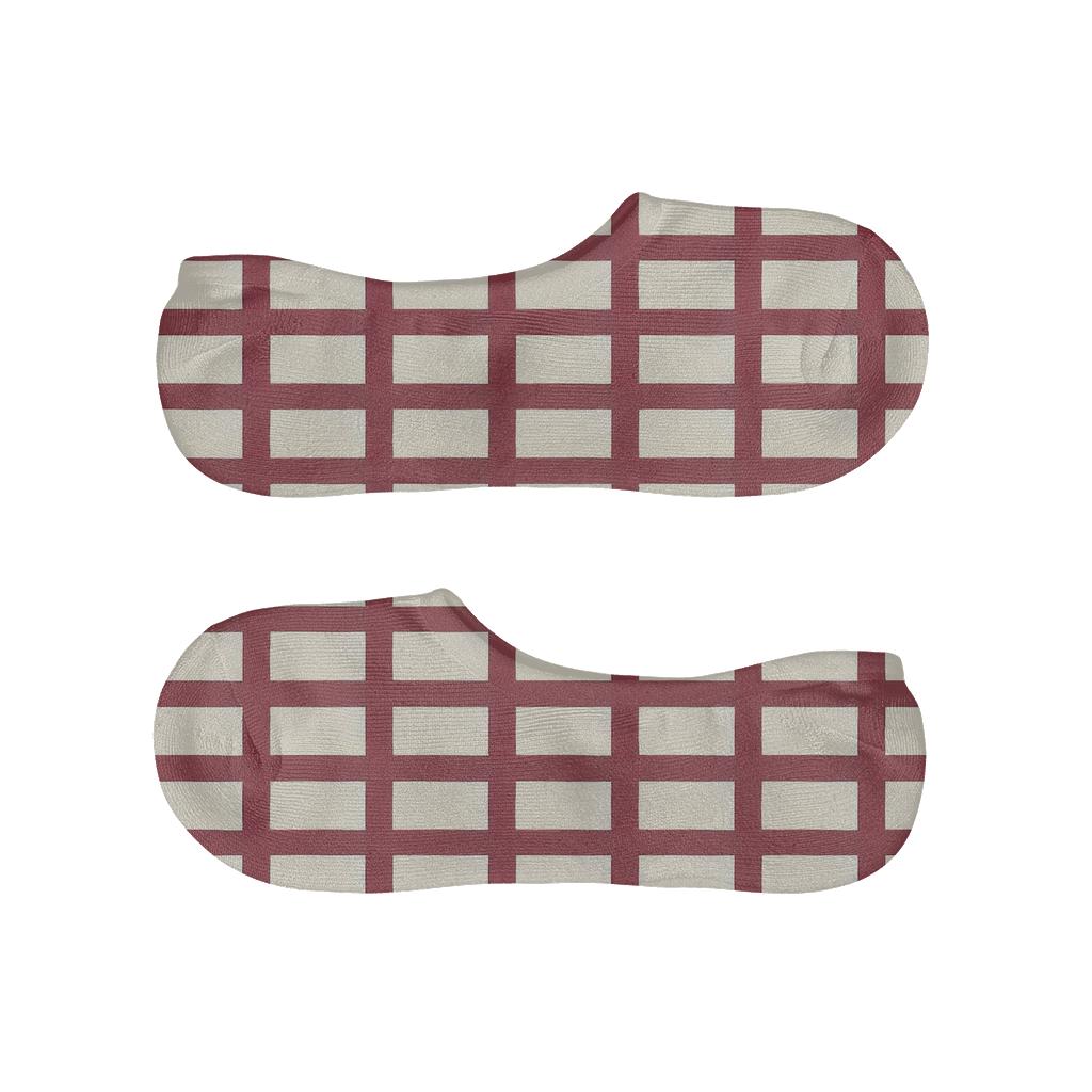 Square Knot Interlace Minimal anti-slip no-show socks