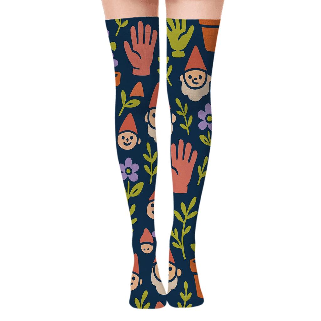 Flower Pot Grid For Every Gardener stylish fashion over-the-knee socks