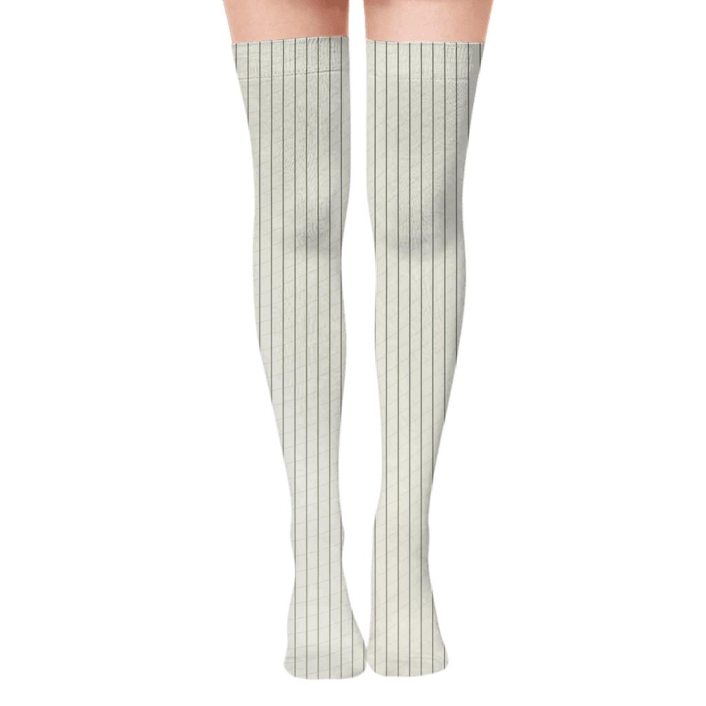 Moire Line Whisper custom over-the-knee socks