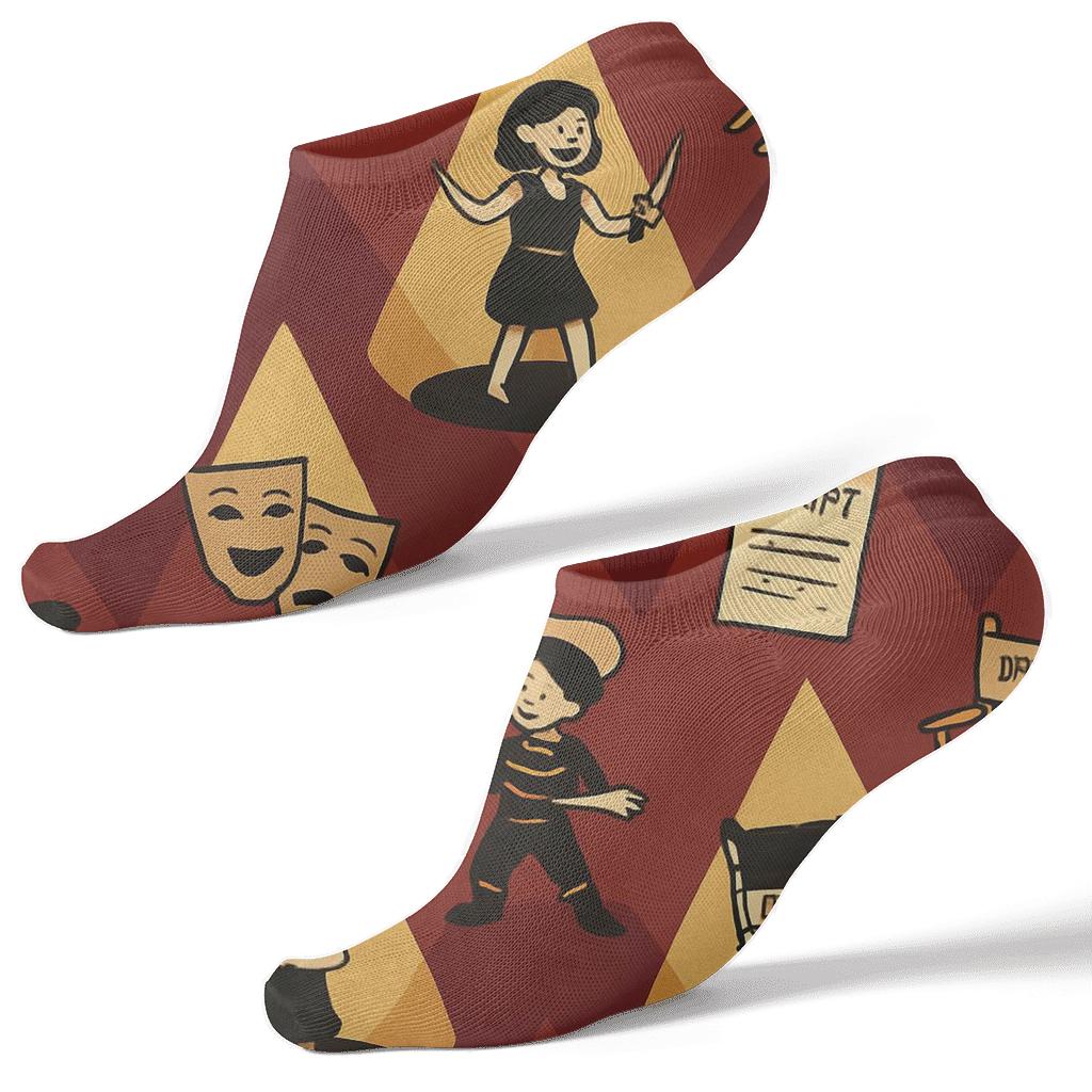Curtain Lattice With Actor Spotlights unique graphic ankle socks