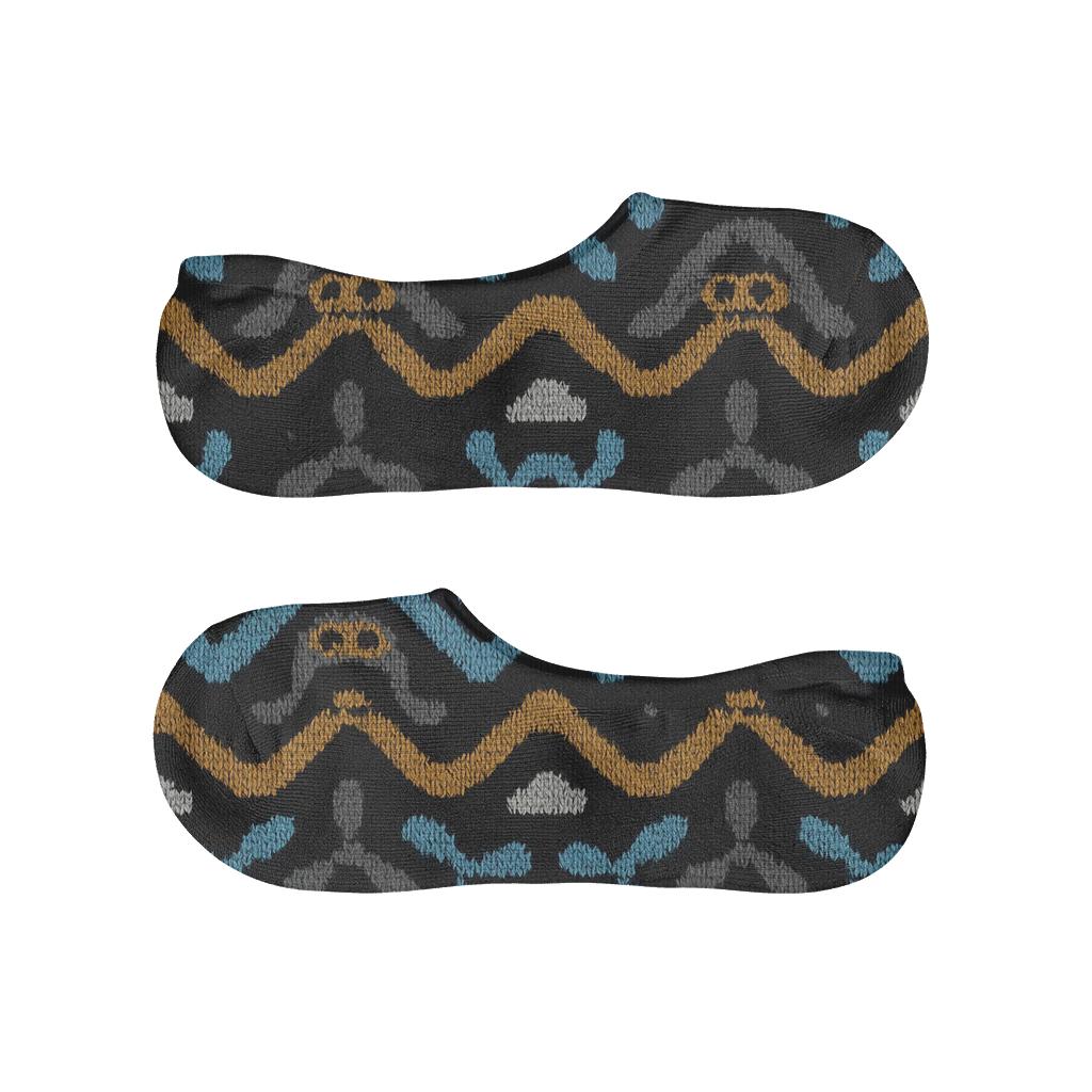 Pilot-Propeller Chevron On Midnight Sky breathable no-show socks