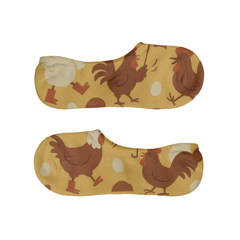 Barn Party Dancers In Chicken Parade comfortable low-cut socks