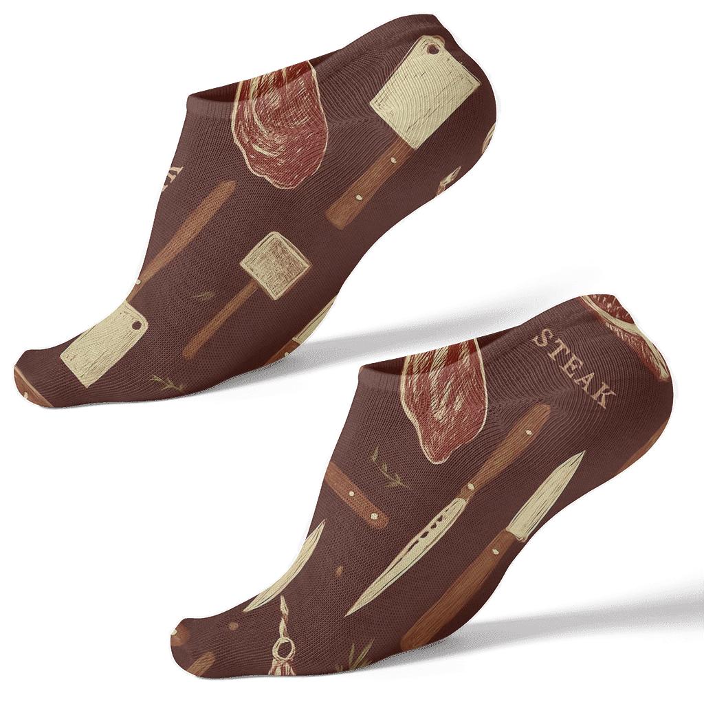 Meat Cut Lattice With Butcher Study stylish athletic ankle socks