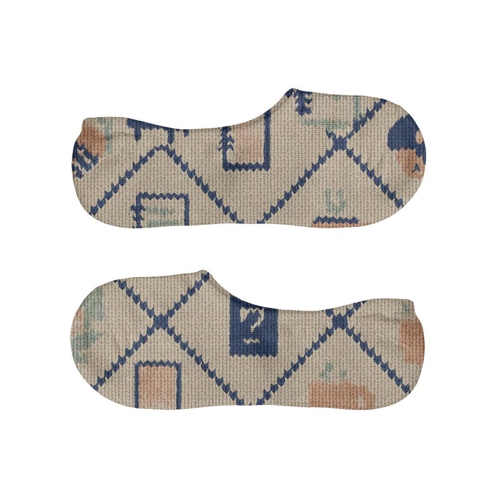 Knitted Counselor Comfort Symbols Lattice soft cotton no-show socks