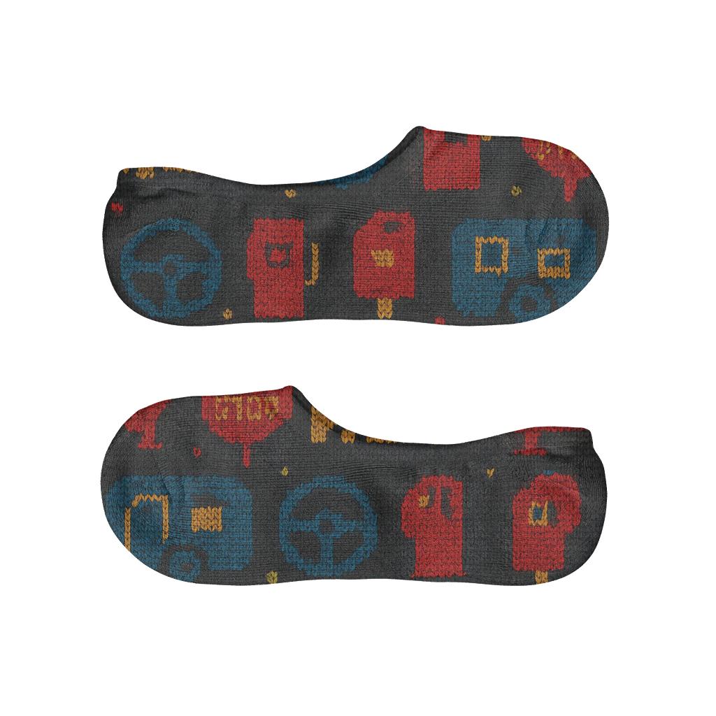Night Route Patchwork, Bus Driver Edition personalized no-show socks