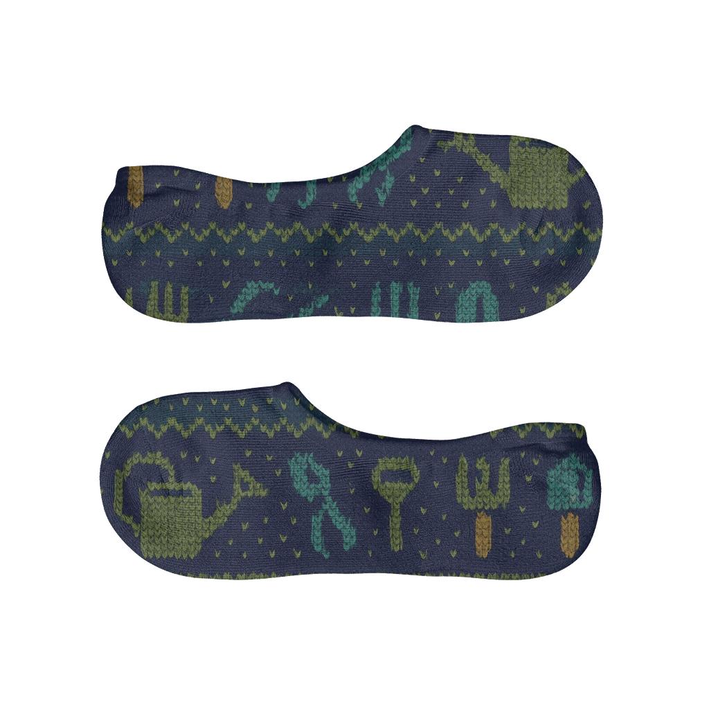 Knit Illusion Landscaper Tool Fair Isle trendy no-show sock styles