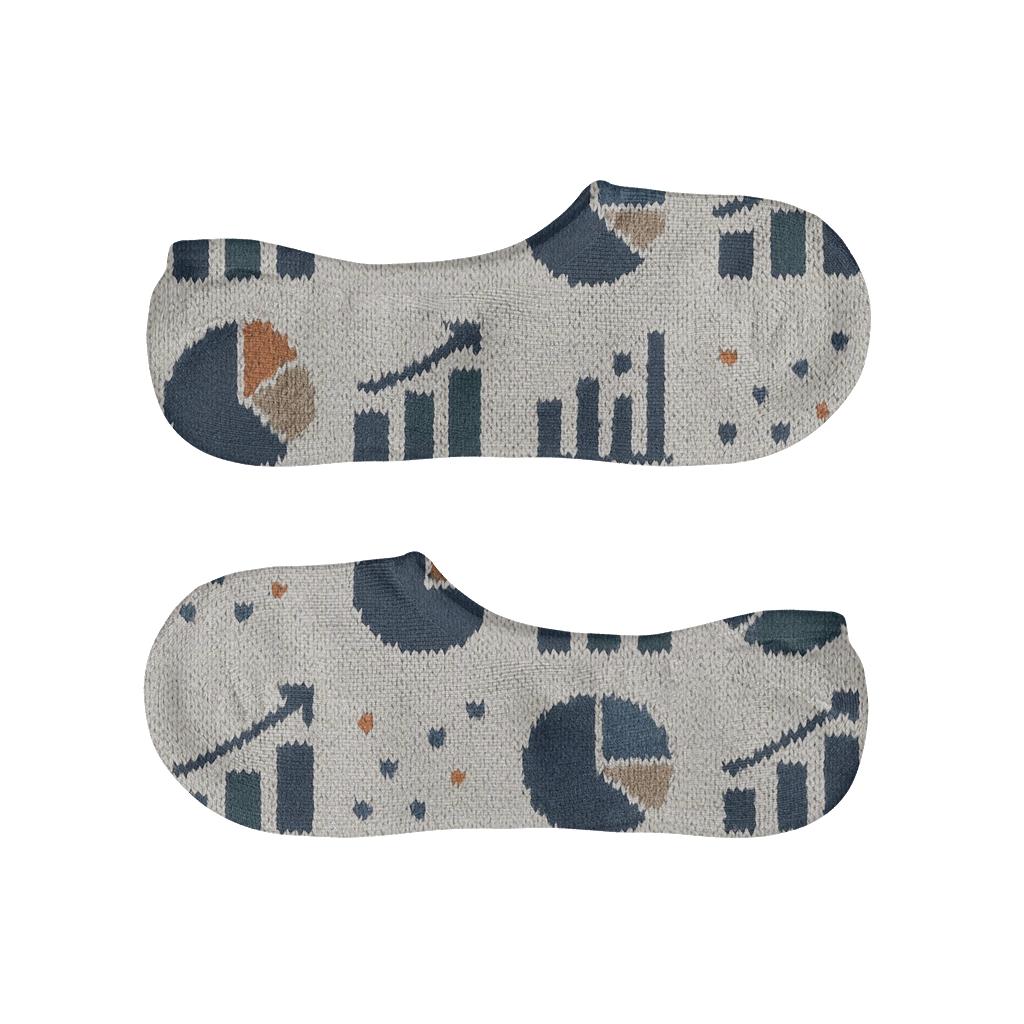 Data Analyst Metric Quilt Tessellation designer printed no-show socks