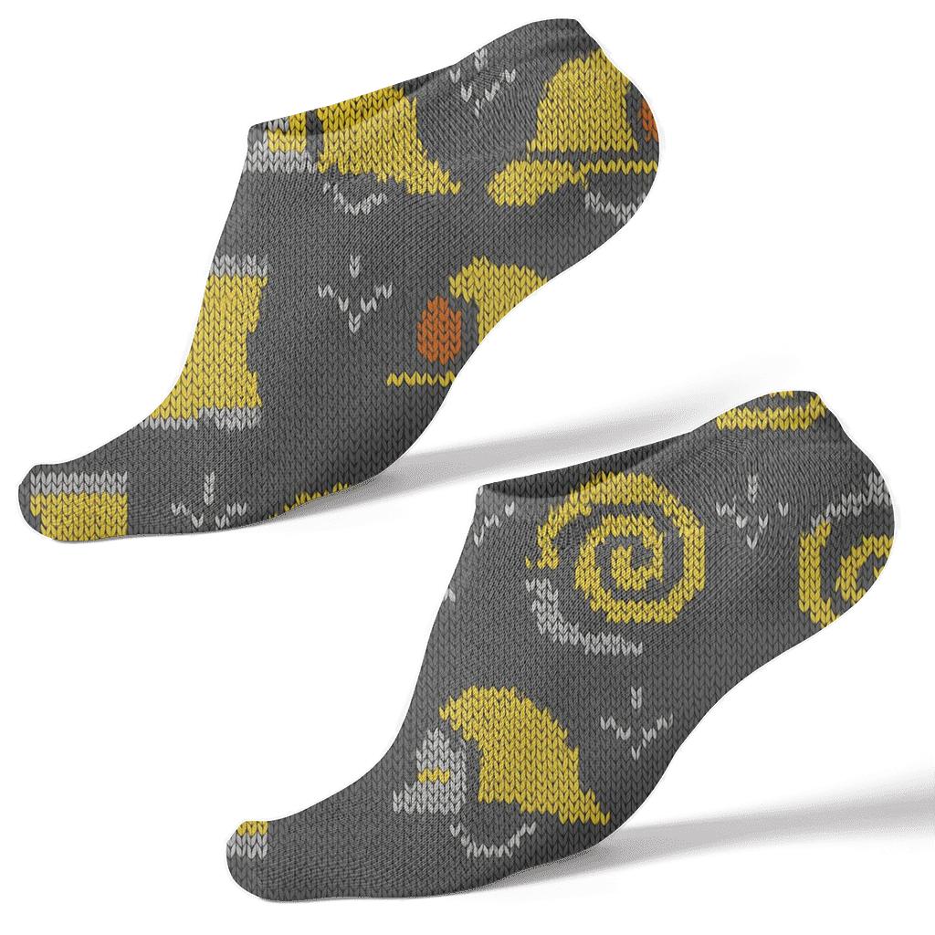 Turnout Texture Fire Fighter Knit Illusion trendy patterned ankle socks