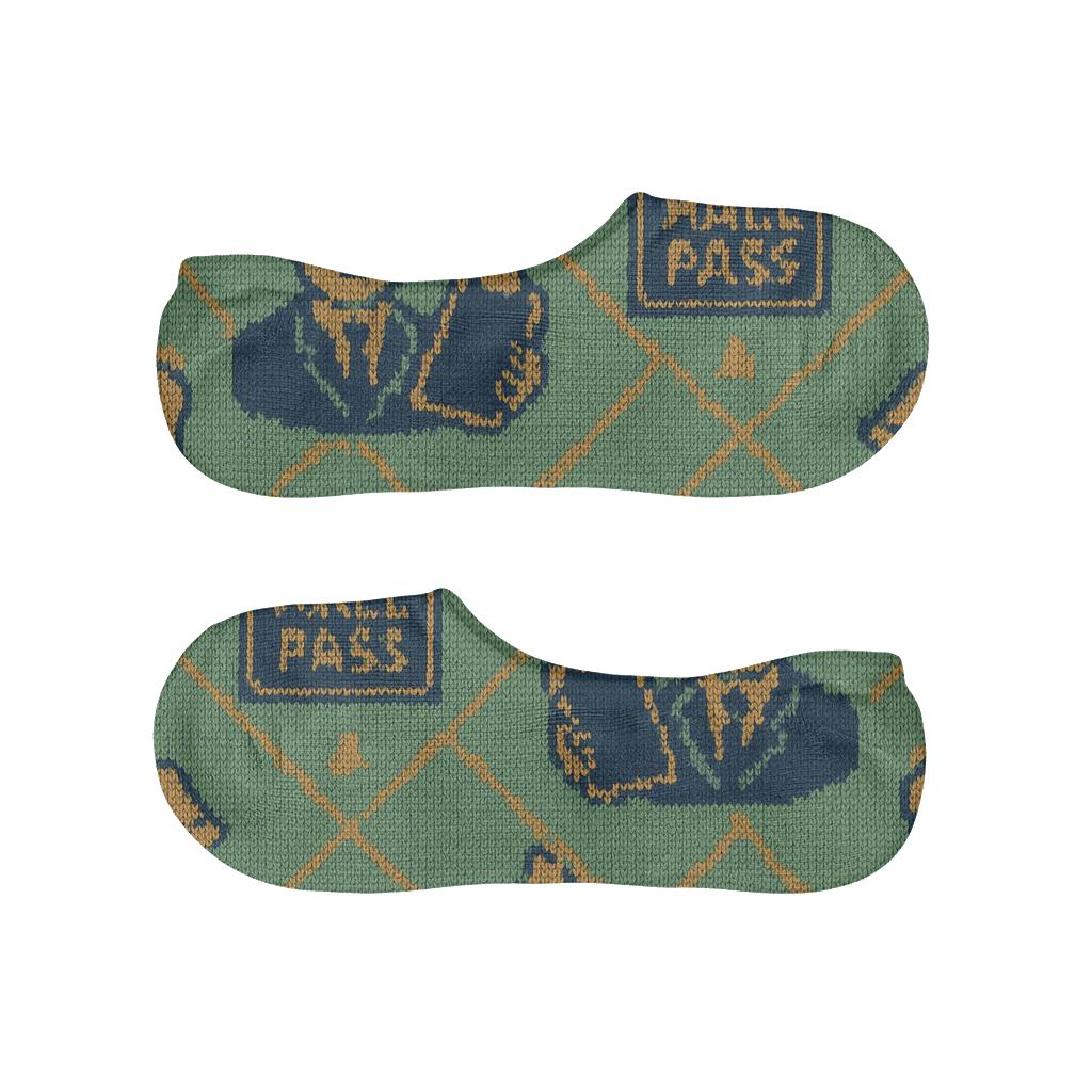 Knitted School Principal Hall Pass Lattice custom no-show socks