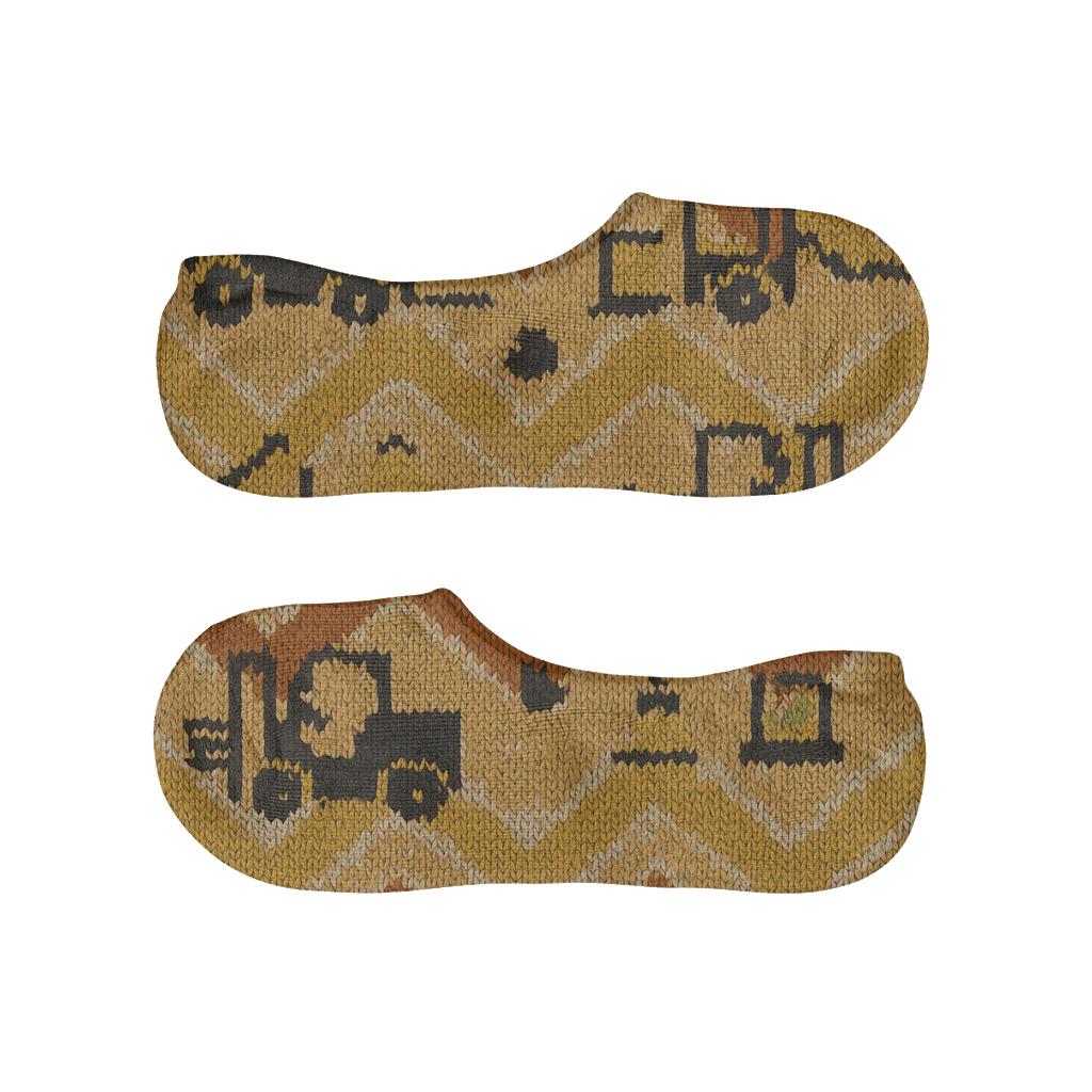 Industrial Knit Forklift Operator Chevron Lattice soft cotton no-show socks