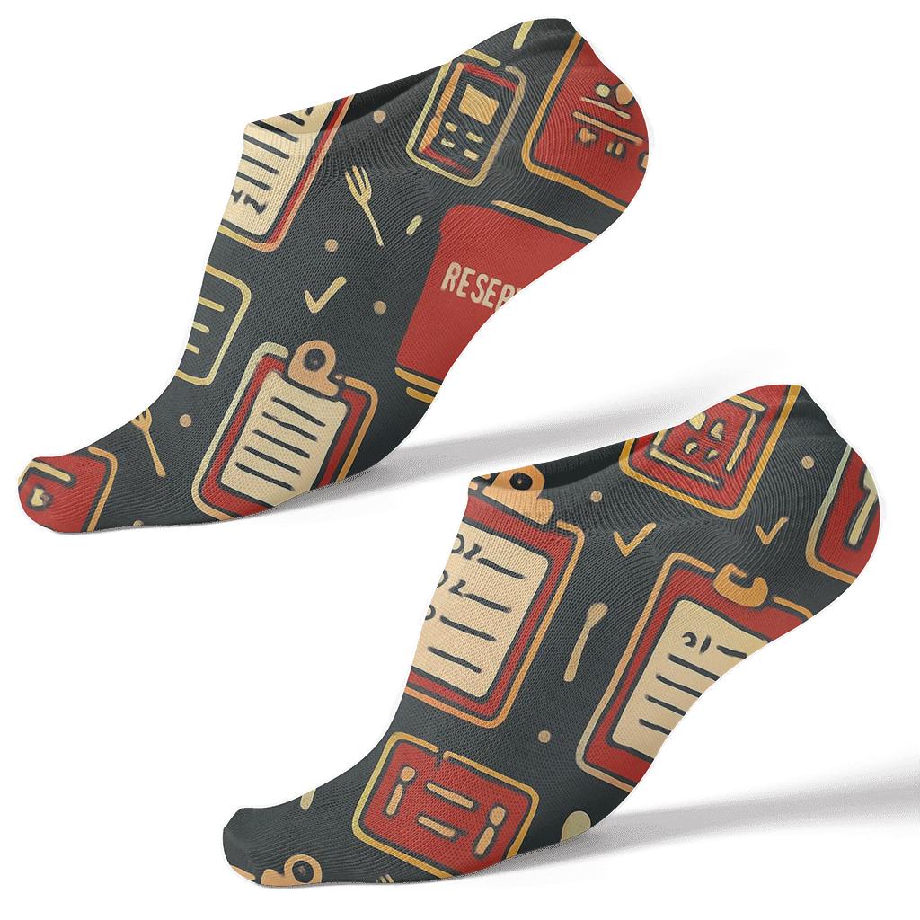 Cherry Ticket Carousel For Restaurant Manager designer print ankle socks