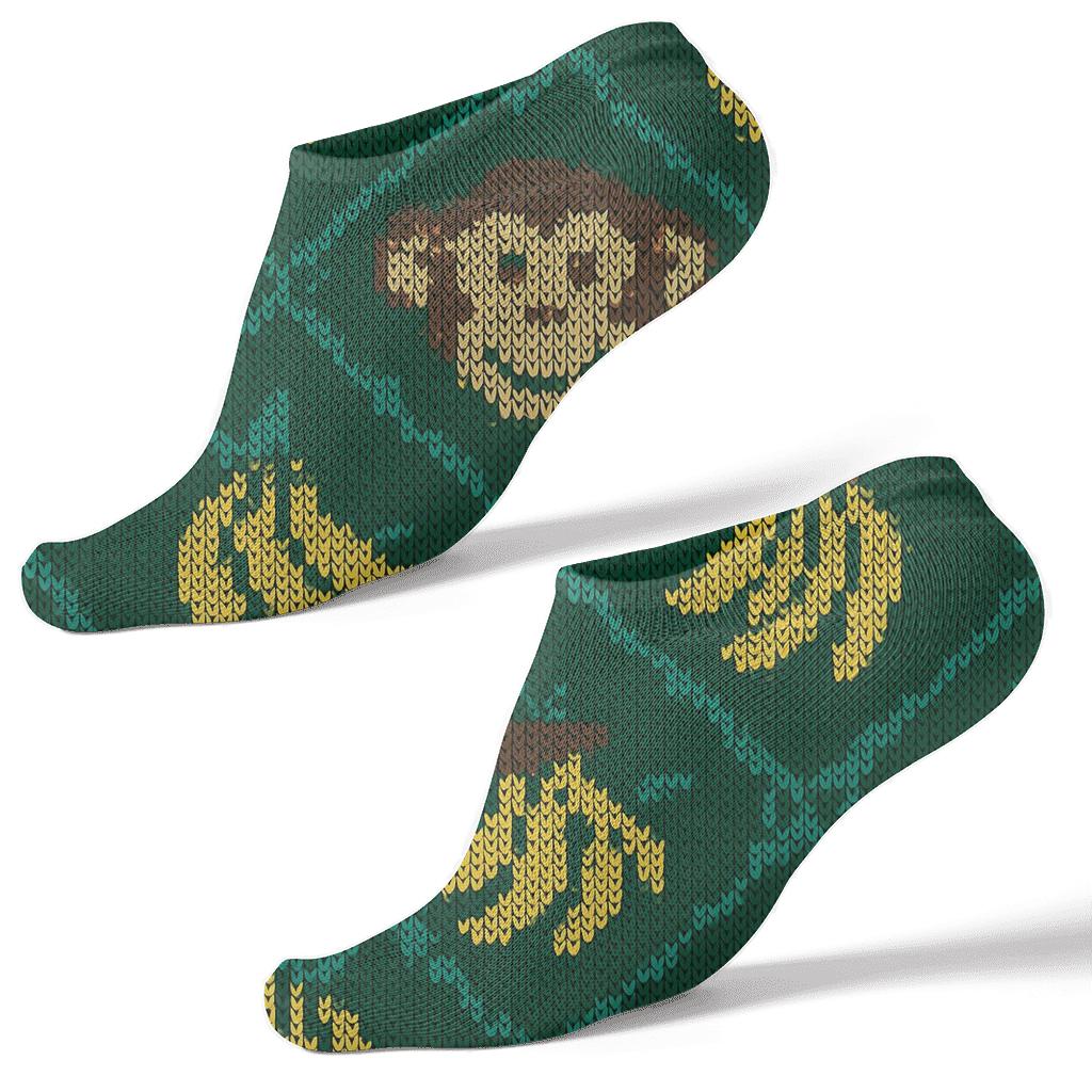 Ape Banana Lattice Parade stylish athletic ankle socks