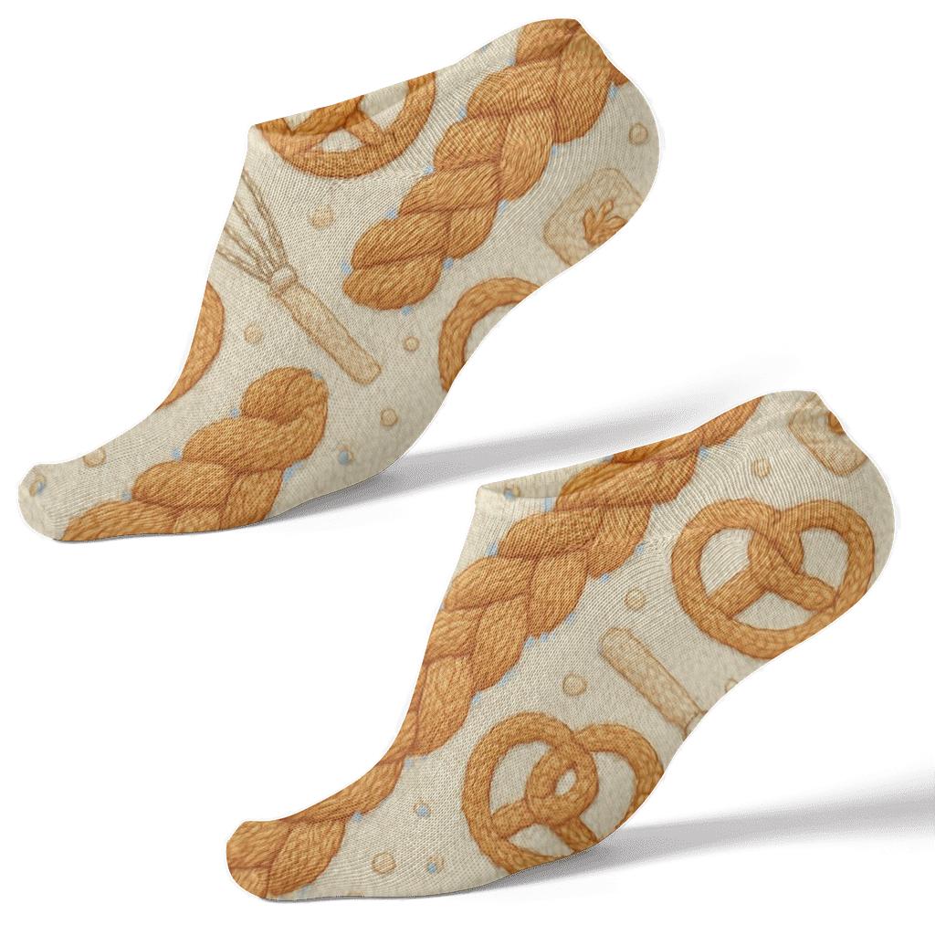 Knitted Baker Dough Braids Repeat personalized ankle socks