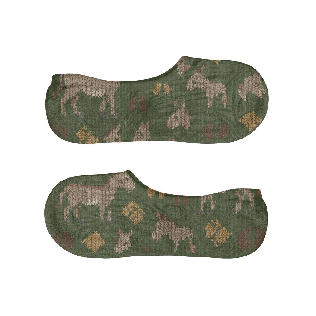 Donkey Meadow Lattice Knit Illusion anti-slip no-show socks