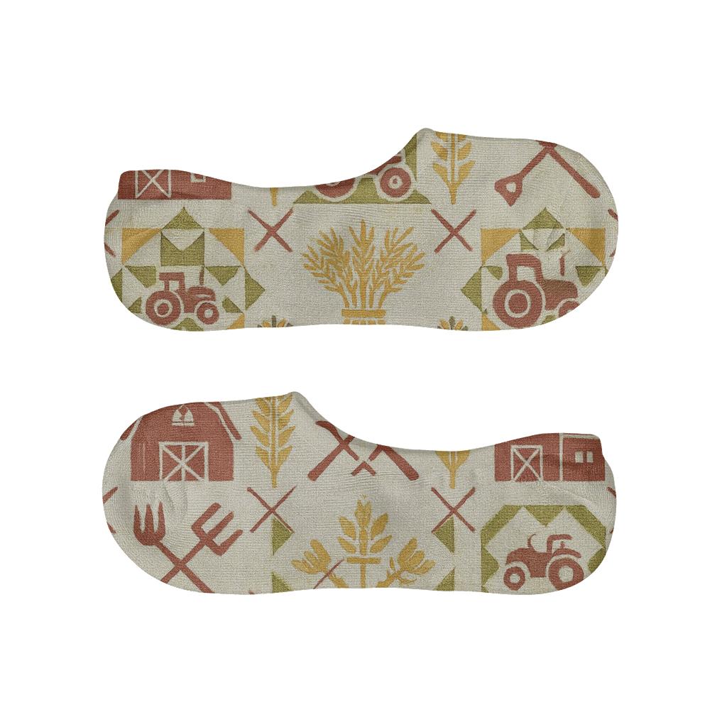 Patchwork Barn Quilt Farmer Pattern unique hidden socks