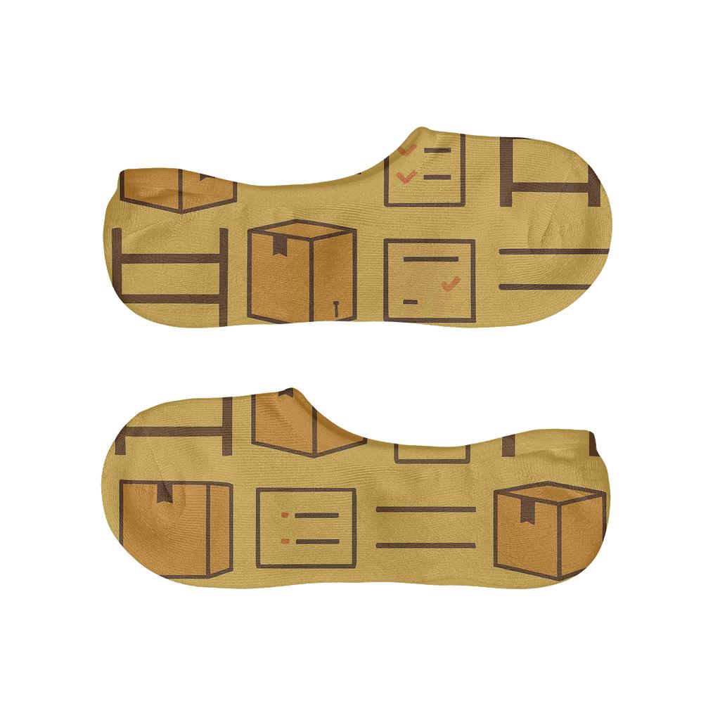 Safety Yellow Warehouse Worker Check Pattern unique hidden socks