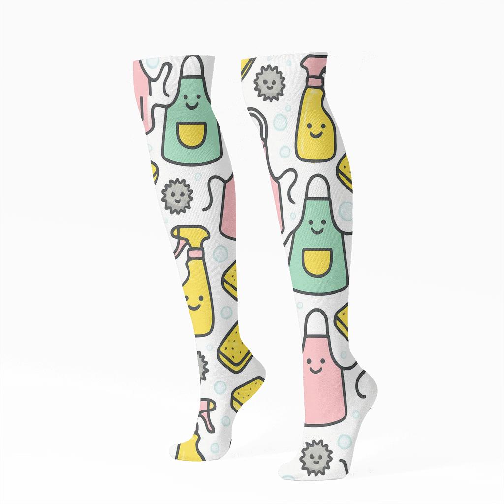Apron Parade In Housekeeper Rhythm custom knee-high socks
