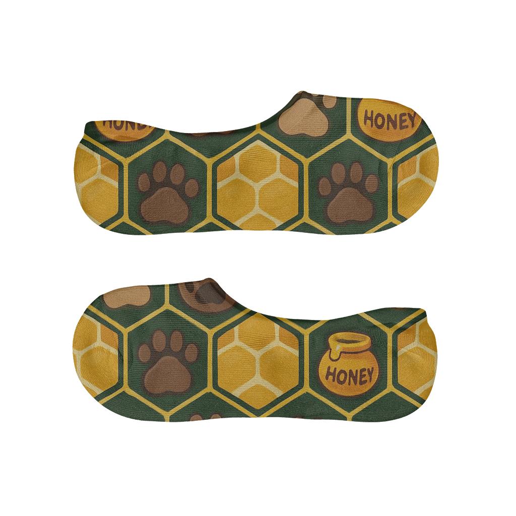 Honeycomb Lattice With Bear Paw Accents unique hidden socks