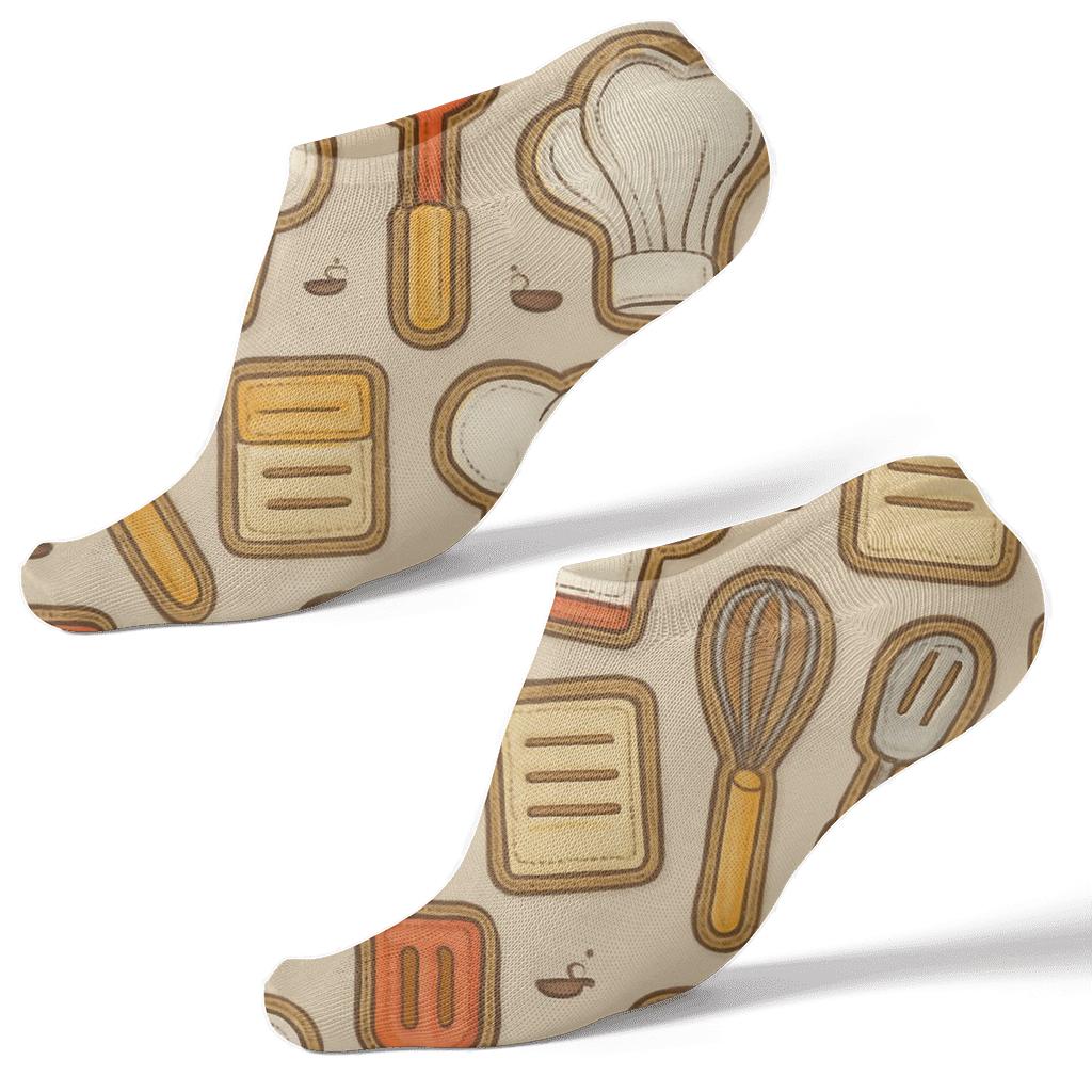 Apron Patchwork In Chef Rhythm unique graphic ankle socks