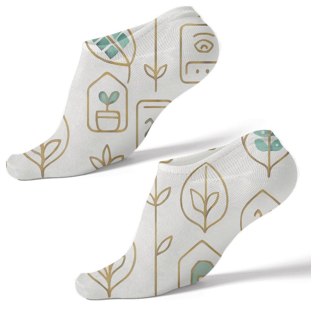 Eco Smart Home Pattern With 2025 City Calm personalized ankle socks