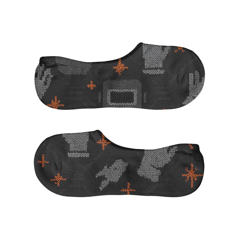Knitted Illusion Welder Mask Lattice anti-slip no-show socks