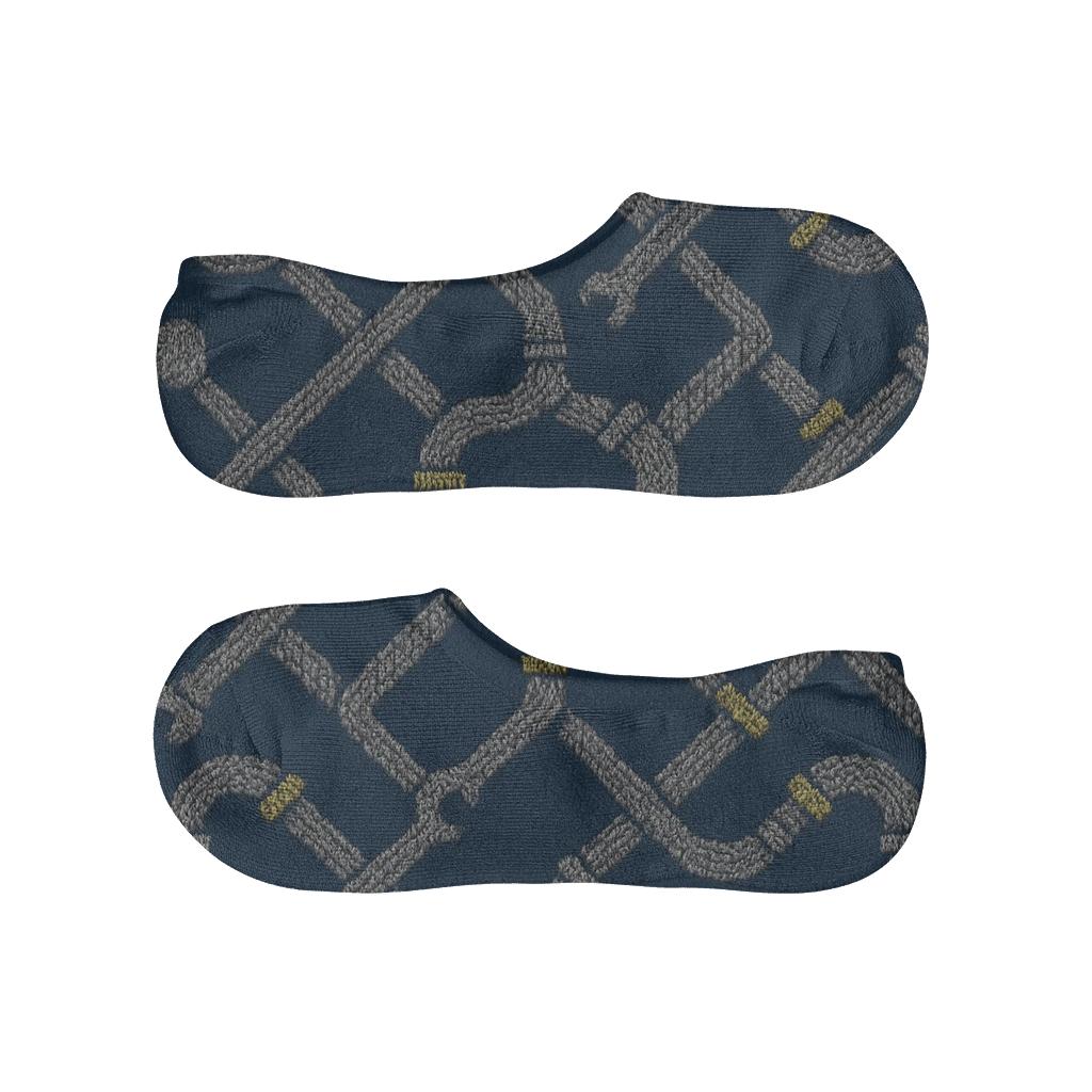 Knitted Tool Lattice, Plumber Edition anti-slip no-show socks