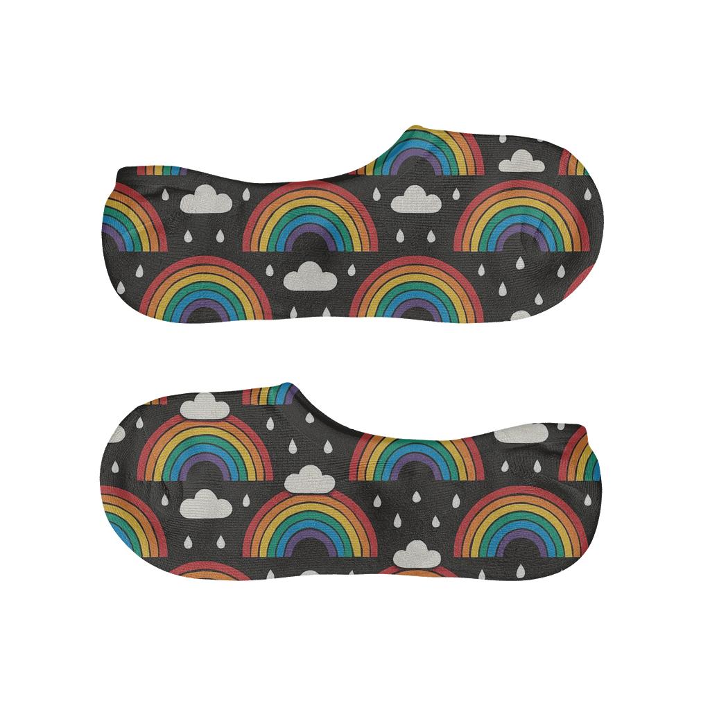 Rainbow Arc Lattice With Cloud Edge Bands unique hidden socks