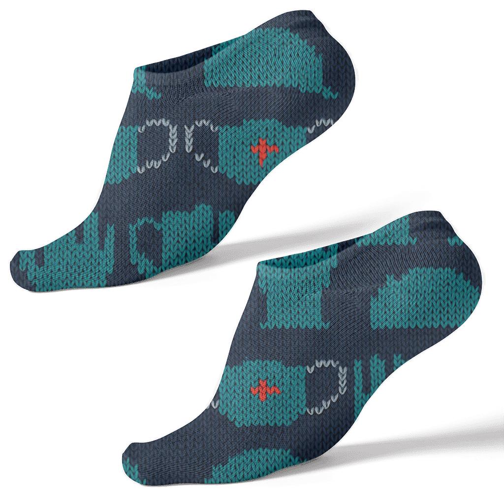 Knitted Surgeon Grade Scrub Chevron designer print ankle socks