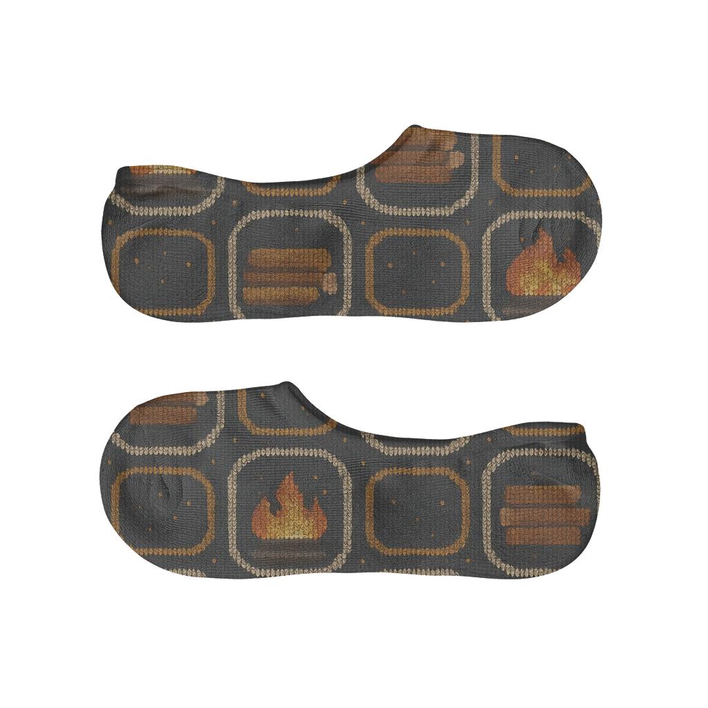 Knitted Hearth Tiles, Fireplace Edition custom no-show socks