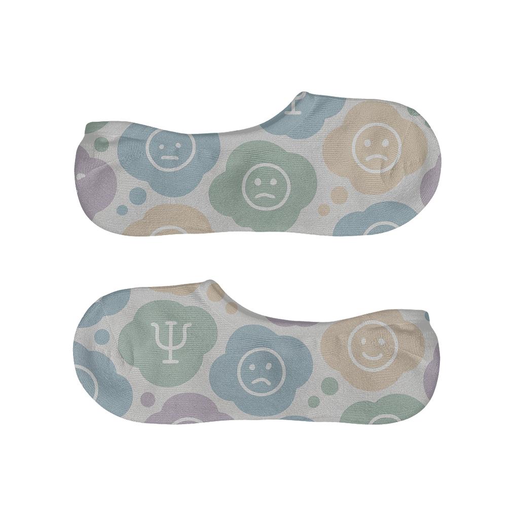 Thought Bubble Lattice With Psychologist Icons trendy no-show sock styles