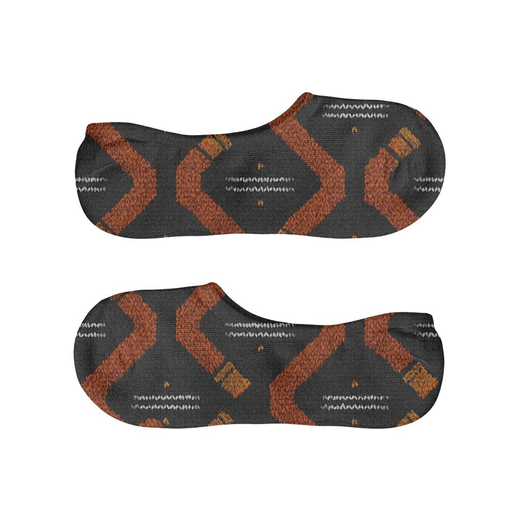 Fire Fighter Grade Hose Chevron On Charcoal Field comfortable low-cut socks