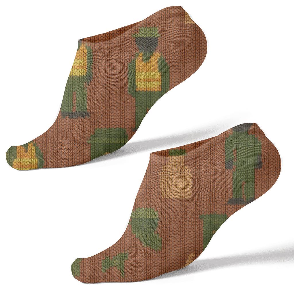 Recycling Plant Worker Knitwear Tessellation Parade custom ankle socks